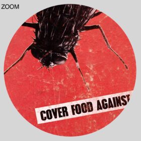 Printable Prevent food poisoning, cover food against flies vintage poster - vintage print poster