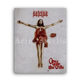 Printable Deicide - Once upon the Cross 1995 album artwork poster - vintage print poster