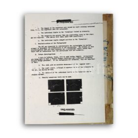 Printable Lubbock Lights top secret report 1951 UFO incident poster - vintage print poster