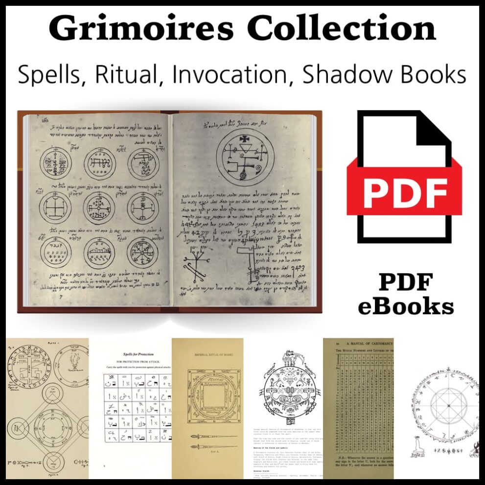 Printable Grimoire and Spell Book Collection - 200 vintage PDF eBook - vintage print poster