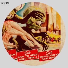 Printable Invasion of the Saucer Men - vintage 1957 horror movie poster - vintage print poster