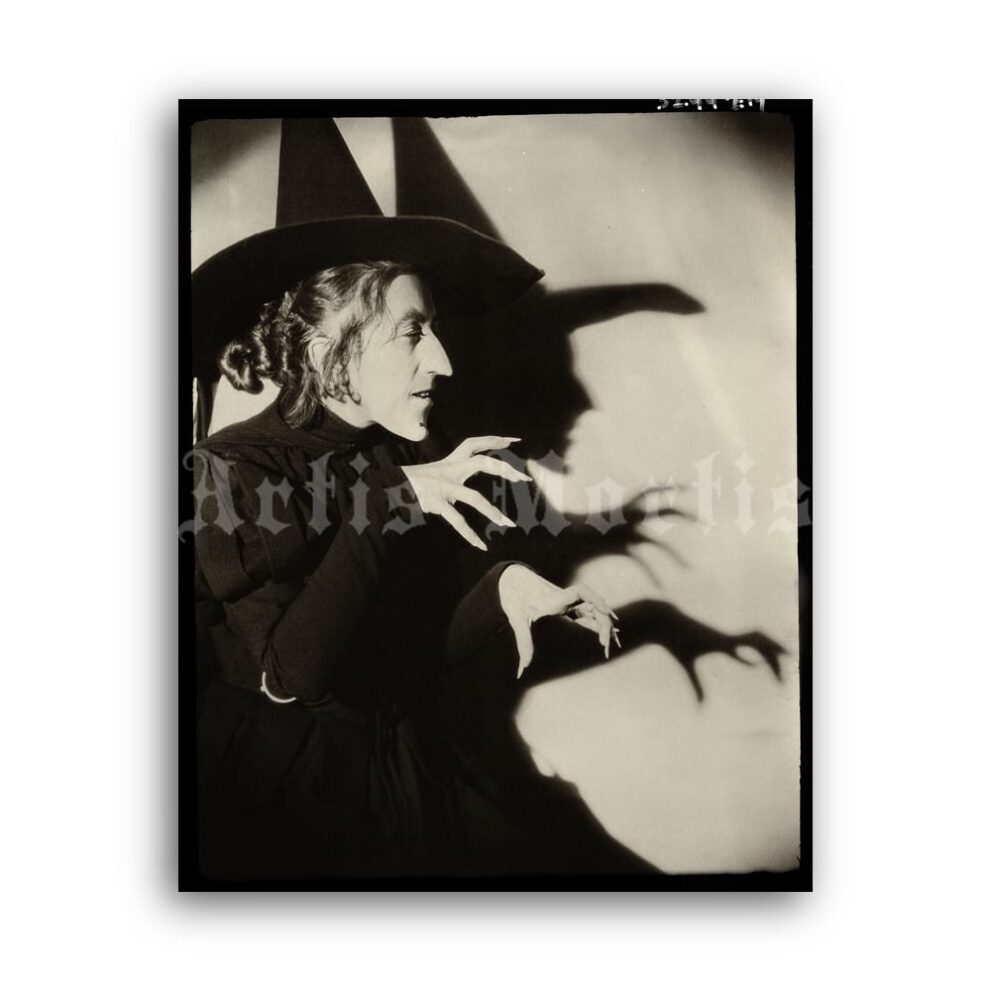 Printable Wicked Witch from The Wizard of Oz, Margaret Hamilton photo - vintage print poster