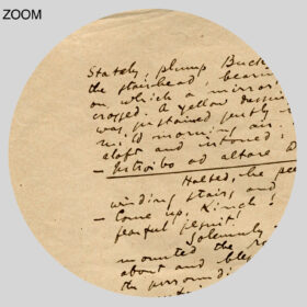 Printable James Joyce Ulysses handwritten manuscript page poster - vintage print poster