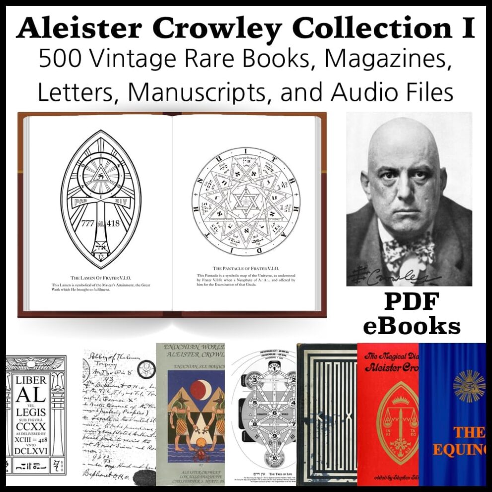 Printable Aleister Crowley books and audio collection I, PDF eBook - vintage print poster