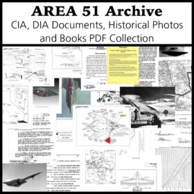 Printable Area 51 Archive - CIA, DIA secret documents PDF collection - vintage print poster