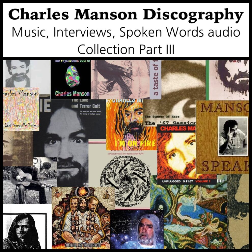 Printable Charles Manson - Complete audio recordings collection part3 - vintage print poster