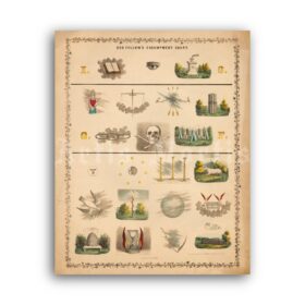 Printable Manly Palmer Hall Alchemical Manuscripts Collection eBooks - vintage print poster