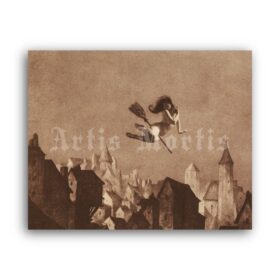 Printable A Pictorial Compendium of Witchcraft by William Mortensen - vintage print poster