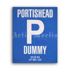 Printable Portishead - Dummy 1994 trip-hop album promo poster - vintage print poster