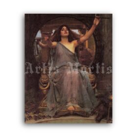 Printable Circe Offering the Cup to Ulysses - John William Waterhouse - vintage print poster