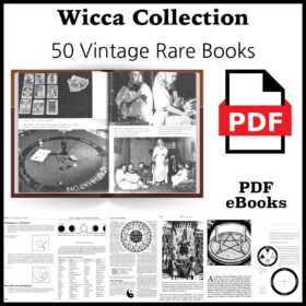 Printable Wicca Books Collection - 50 vintage, rare PDF eBook - vintage print poster