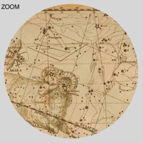Printable Aries zodiacal constellation, astronomy, zodiac sign print - vintage print poster