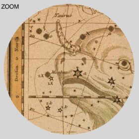 Printable Cetus zodiacal constellation, astronomy, zodiac sign print - vintage print poster