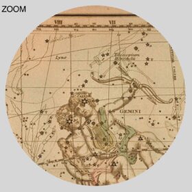 Printable Gemini zodiacal constellation, astronomy, zodiac sign print - vintage print poster