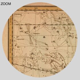 Printable Sagittarius zodiacal constellation, astronomy, zodiac sign print - vintage print poster