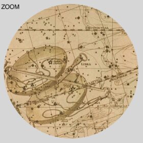 Printable Scorpius and Libra zodiacal constellations, astronomy, zodiac print - vintage print poster