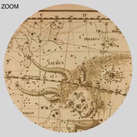 Printable Taurus zodiacal constellation, astronomy, zodiac sign print - vintage print poster