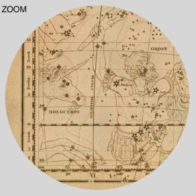 Printable Taurus zodiacal constellation, astronomy, zodiac sign print - vintage print poster