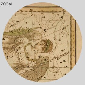 Printable Virgo zodiacal constellation, astronomy, zodiac sign print - vintage print poster