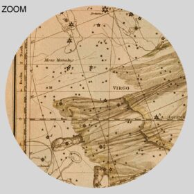 Printable Virgo zodiacal constellation, astronomy, zodiac sign print - vintage print poster