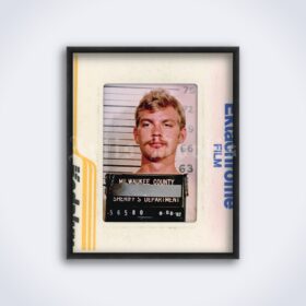 Printable Jeffrey Dahmer serial killer mugshot photography poster - vintage print poster