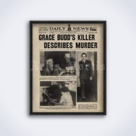 Printable Albert H Fish serial killer vintage newspaper cover poster - vintage print poster