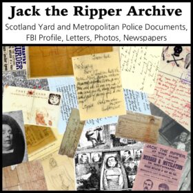 Printable Jack the Ripper PDF Archive, Police documents, letters, photos - vintage print poster