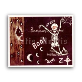 Printable Zodiac Killer Halloween postcard - serial killer letter poster - vintage print poster