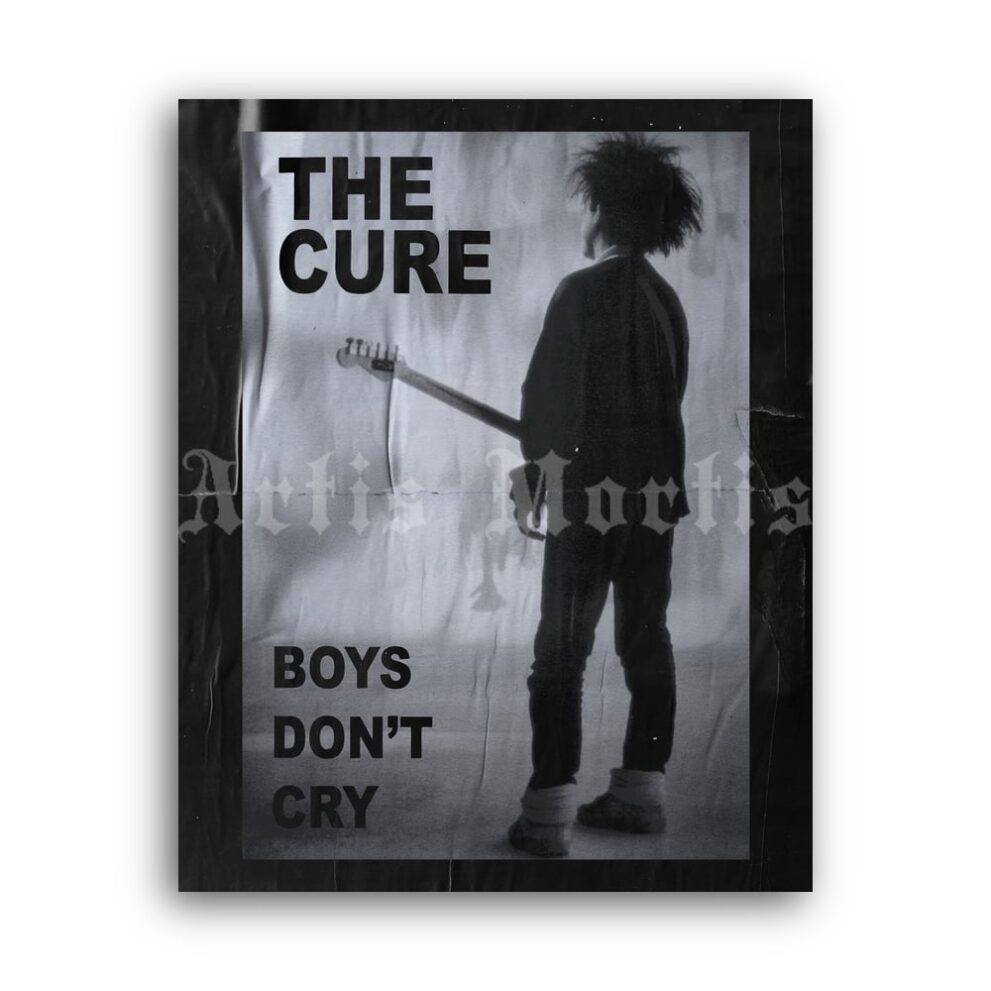 Printable The Cure - Boys Don't Cry 1980 post-punk album promo poster - vintage print poster
