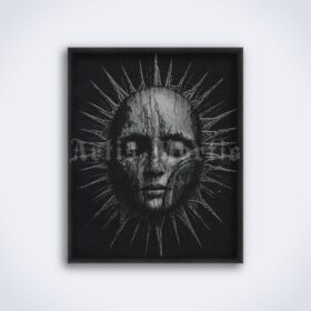 Printable Gravure 4370 - Sleeping Sun, alchemy, occult art by Artis Mortis - vintage print poster