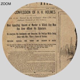 Printable H. H. Holmes - first American serial killer confession poster - vintage print poster