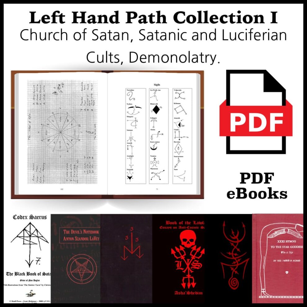 Printable Left Hand Path and Satanism book collection I - PDF eBooks - vintage print poster