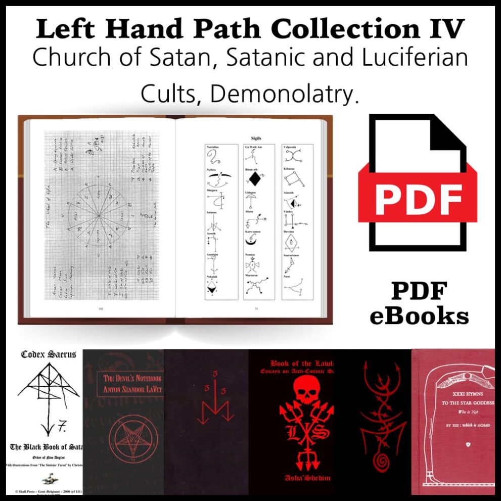 Printable Left Hand Path and Satanism book collection IV - PDF eBooks - vintage print poster