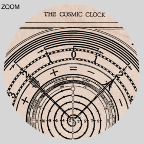 Printable Cosmic clock by Walter Russell, nature philosophy poster - vintage print poster