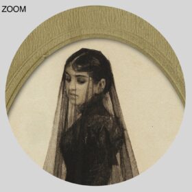 Printable Anders Zorn - The Widow, mourning, postmortem art print - vintage print poster