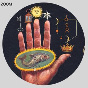 Printable Hand of wisdom, hand of mysteries, spiritual esoteric print - vintage print poster