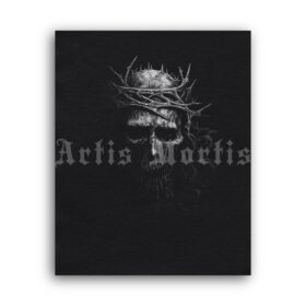 Printable Gravure 5457 - Crown of thorns, dark art by Artis Mortis - vintage print poster