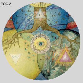Printable Tree of Knowledge, hermeticism, mystic cabbala, alchemy art - vintage print poster