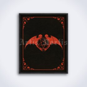Printable Varcolaci Sigil, Devilcosm Mirror, vampirism, red-black print - vintage print poster