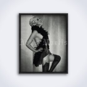 Printable Berlin cabaret dancer, smoking girl, vintage 1920s photo - vintage print poster
