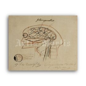 Printable Schizophrenic patient artwork from Hans Prinzhorn collection - vintage print poster