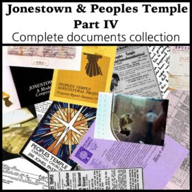 Printable Jonestown and Peoples Temple documents collection part 4 - vintage print poster