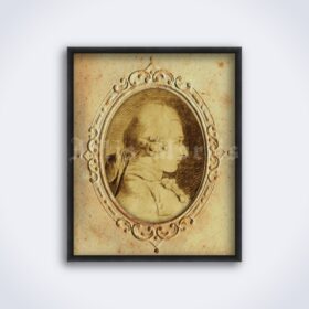 Printable Marquis de Sade portrait, scandal writer, French libertine poster - vintage print poster