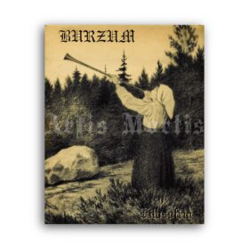 Printable Burzum - Filosofem album artwork poster, black metal print - vintage print poster
