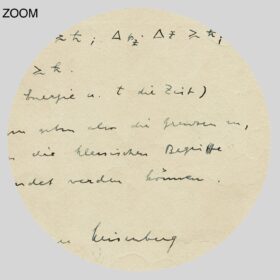 Printable Werner Heisenberg signed manuscript, nuclear physics poster - vintage print poster