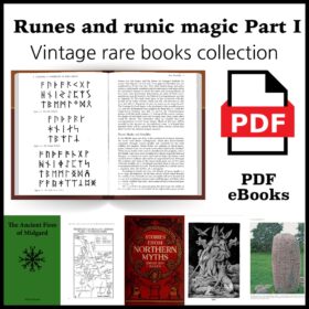 Printable Runes and Runic Magic Books Collection part 1, PDF eBook - vintage print poster