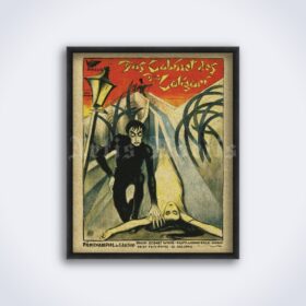 Printable Cabinet of Dr. Caligari 1920 the first silent horror movie poster - vintage print poster