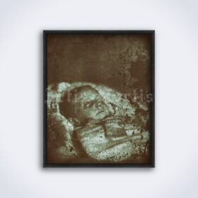 Printable Dead child vintage creepy postmortem daguerreotype photo - vintage print poster