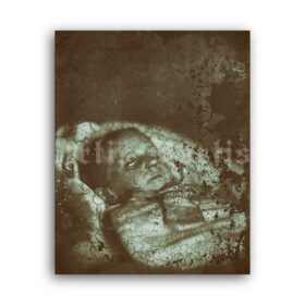 Printable Dead child vintage creepy postmortem daguerreotype photo - vintage print poster