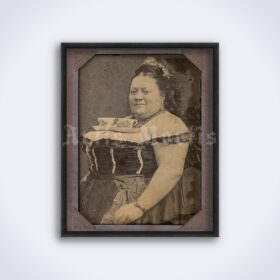 Printable Tea Cup Sallie, Old West prostitute, vintage meme print, poster - vintage print poster